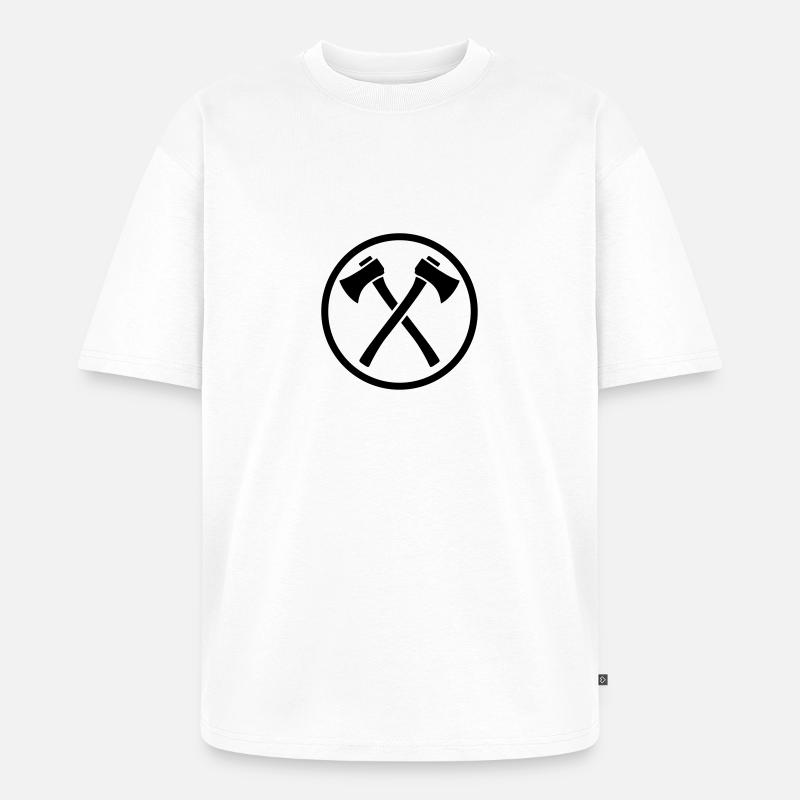 Axt - Unisex Premium Oversized Bio T-Shirt - Weiß