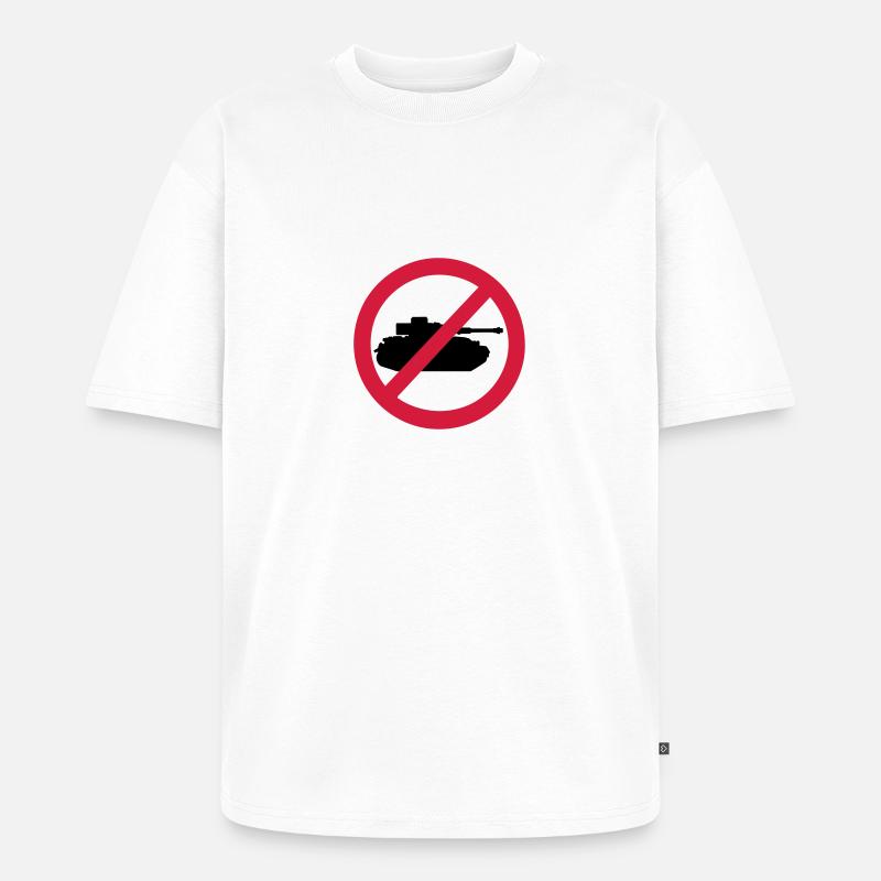 Panzer - Unisex Premium Oversized Bio T-Shirt - Weiß