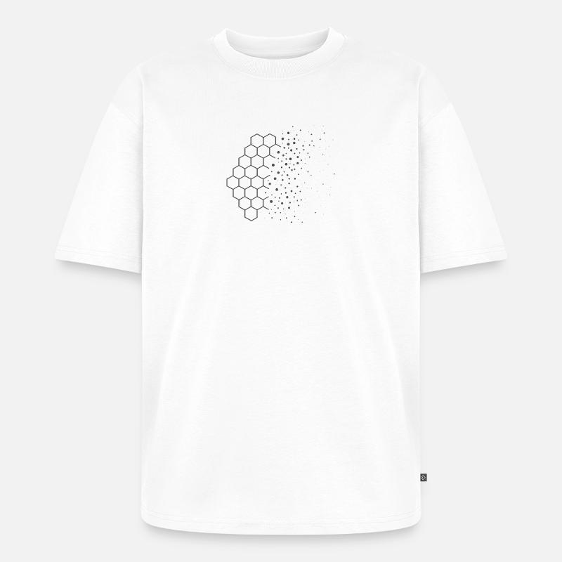 Entropy Drift – Physik Design - Unisex Premium Oversized Bio T-Shirt - Weiß
