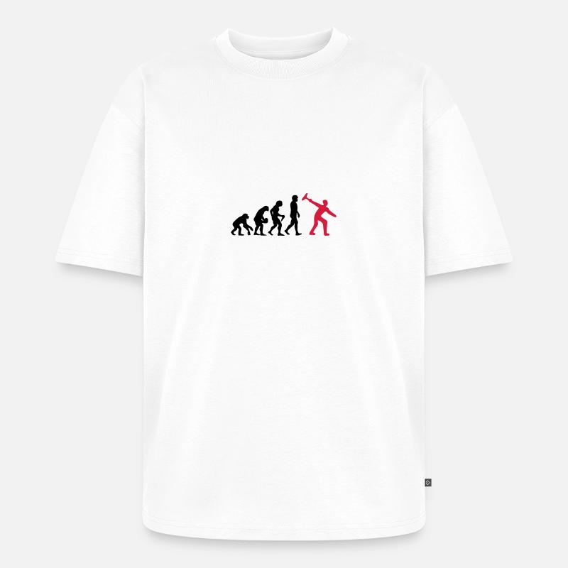 Eisstock Evolution - Unisex Premium Oversized Bio T-Shirt - Weiß
