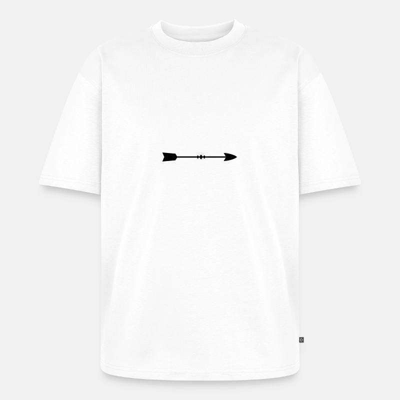Pfeil - Unisex Premium Oversized Bio T-Shirt - Weiß