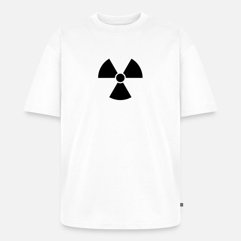 Atomkraft Logo - Unisex Premium Oversized Bio T-Shirt - Weiß