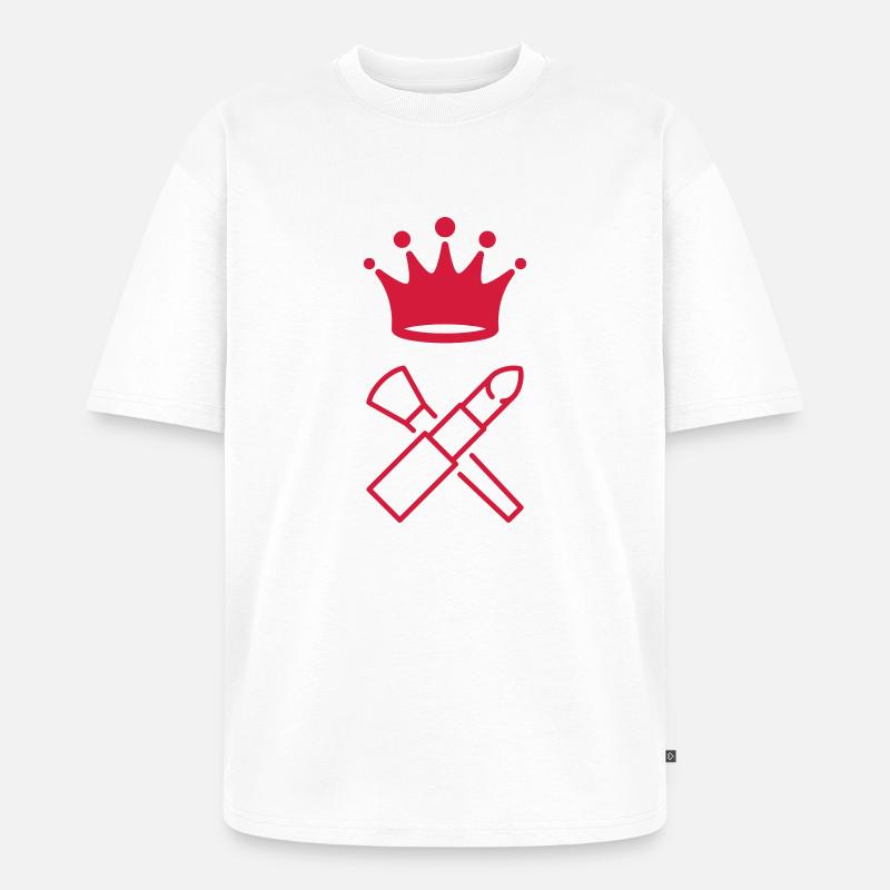 Schminke / Make-up / Maskenbildnerin / Mode - Unisex Premium Oversized Bio T-Shirt - Weiß