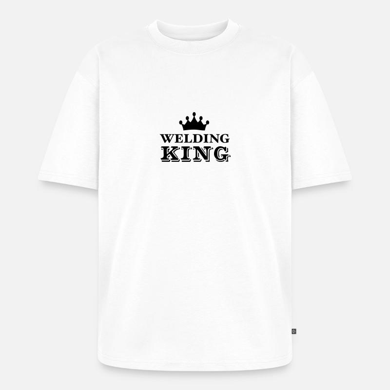 Welding King - Unisex Premium Oversized Bio T-Shirt - Weiß