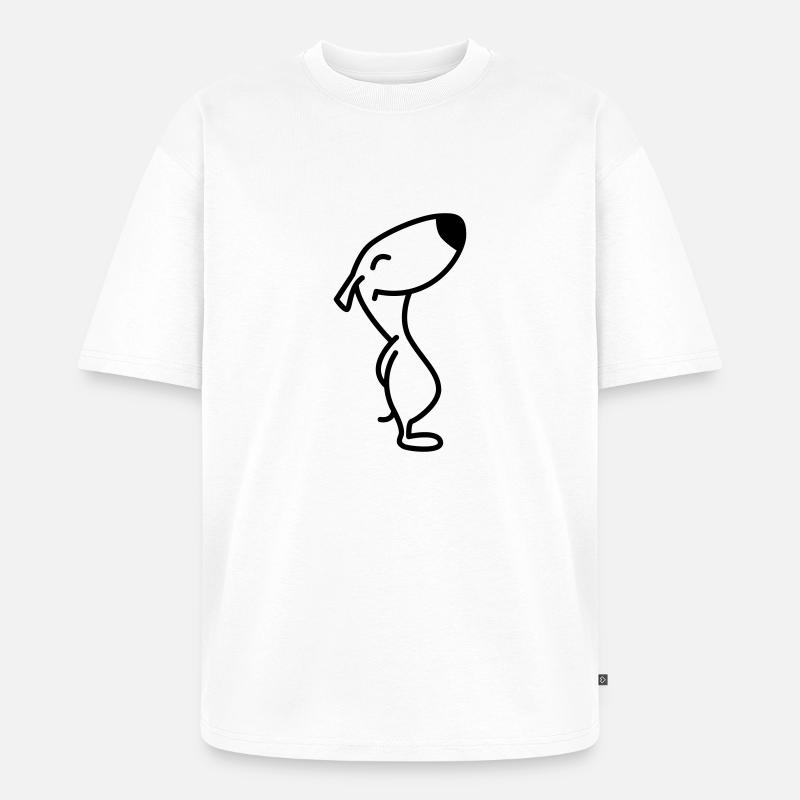 schnupper1 - Unisex Premium Oversized Bio T-Shirt - Weiß