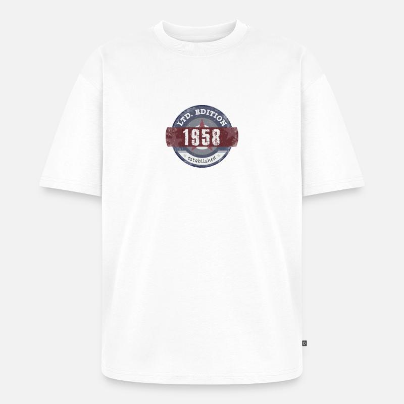 LtdEdition 1958 - Unisex Premium Oversized Bio T-Shirt - Weiß