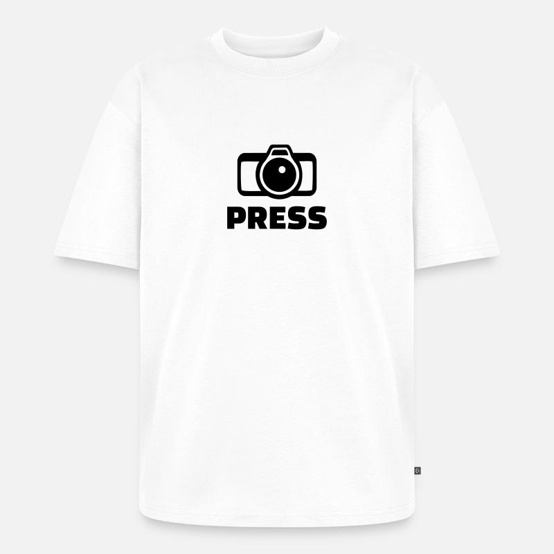 Press - Unisex Premium Oversized Bio T-Shirt - Weiß