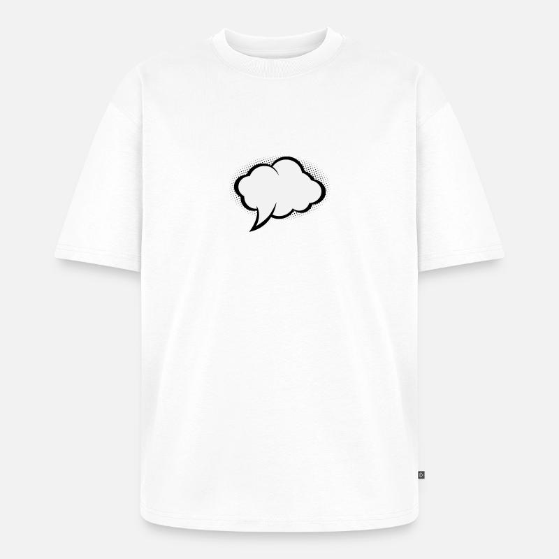 Comic-Sprechblase - Unisex Premium Oversized Bio T-Shirt - Weiß