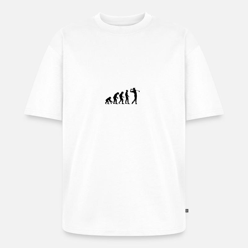 évolution Golf - T-shirt Premium bio oversize Unisexe - blanc