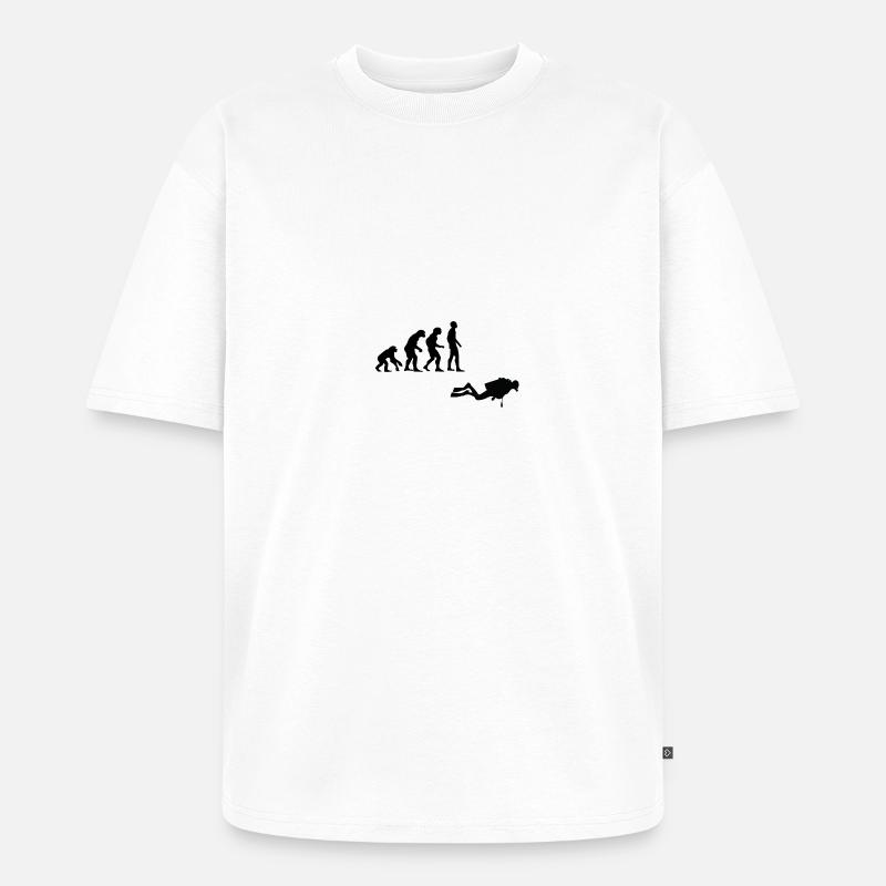 Plongée évolution - T-shirt Premium bio oversize Unisexe - blanc