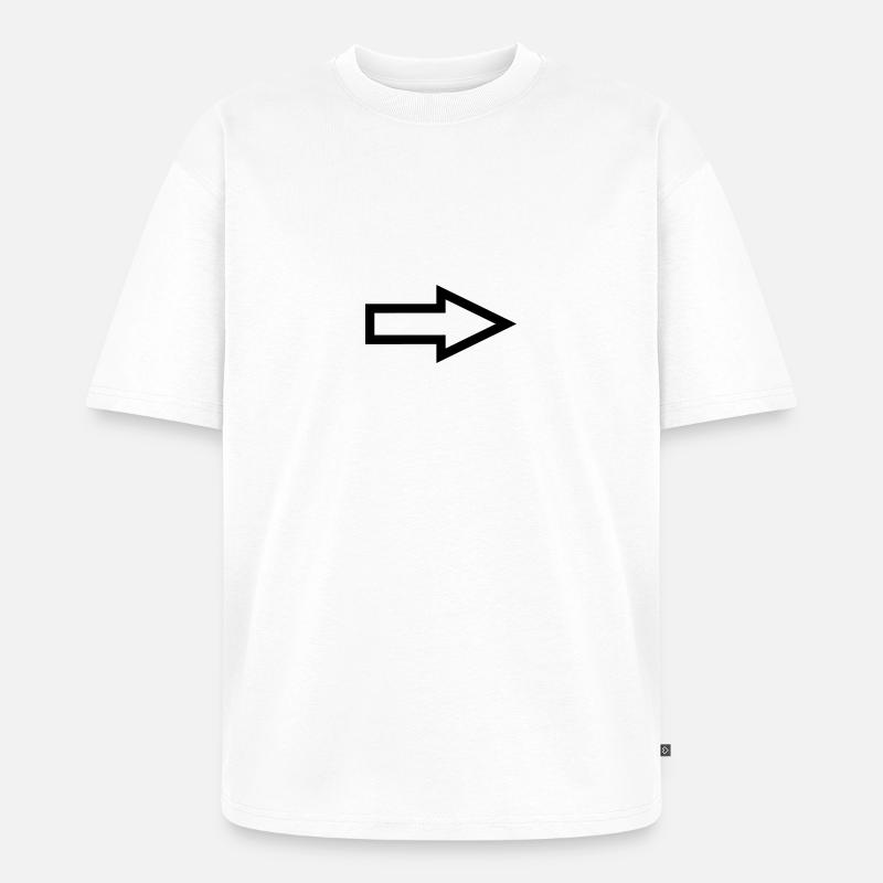 pfeil - Unisex Premium Oversized Bio T-Shirt - Weiß