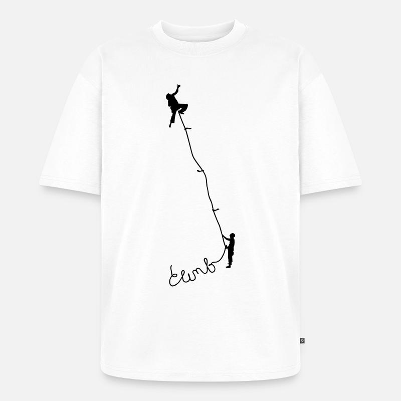 Climbing 1 - Unisex Premium Oversized Bio T-Shirt - Weiß