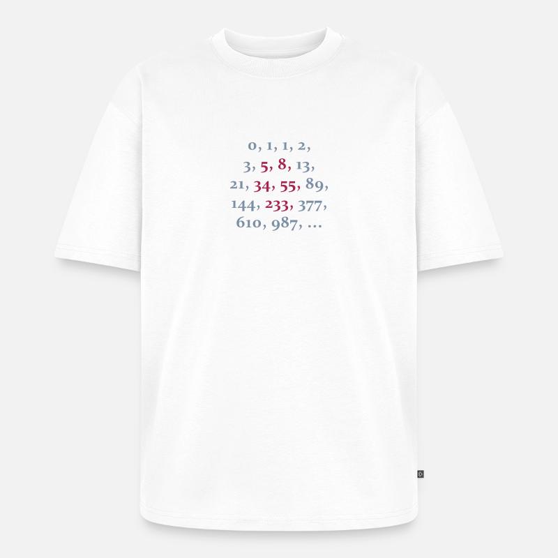 fibonacci sequence (2c) - Unisex Premium Oversized Bio T-Shirt - Weiß