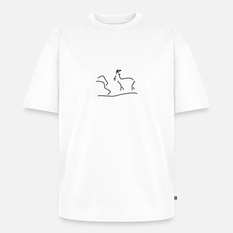 ziege oder steinbock - Unisex Premium Oversized Bio T-Shirt - Weiß