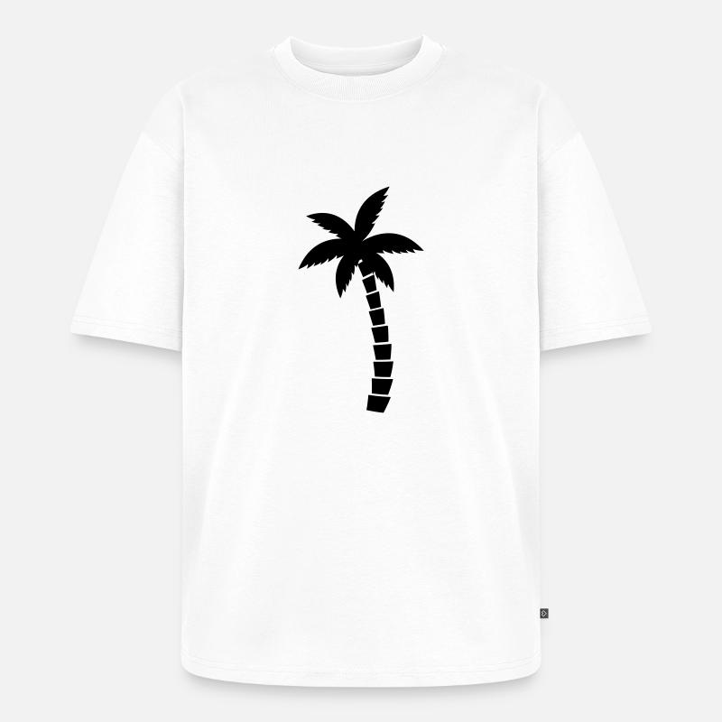 Palme - Unisex Premium Oversized Bio T-Shirt - Weiß
