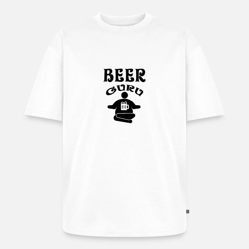 Bier-Guru Bier-Experte - Unisex Premium Oversized Bio T-Shirt - Weiß