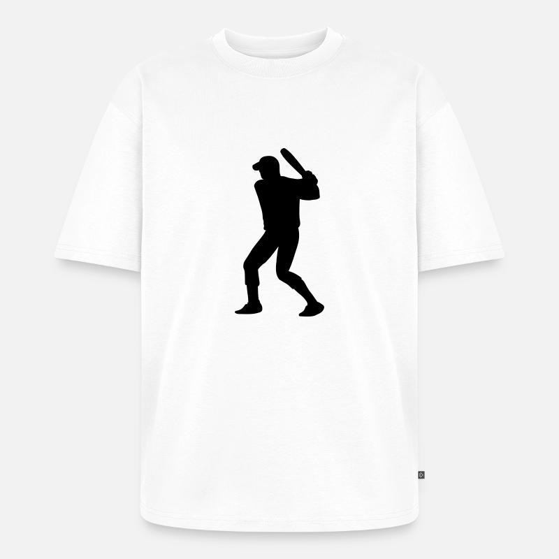 Baseball-Player - Unisex Premium Oversized Bio T-Shirt - Weiß