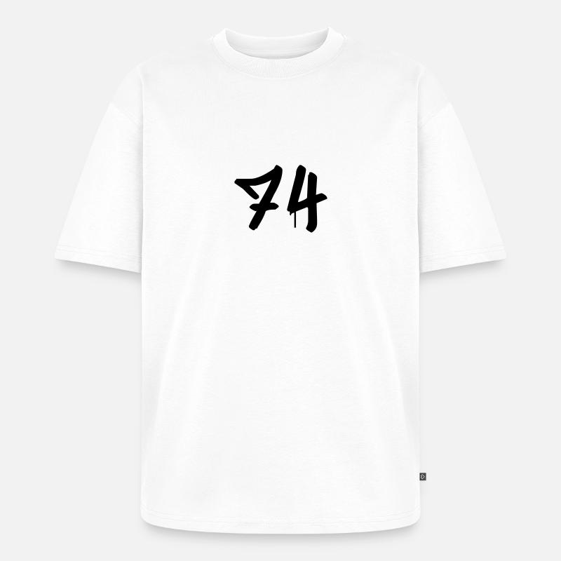 Graffiti : 74 - Unisex Premium Oversized Bio T-Shirt - Weiß