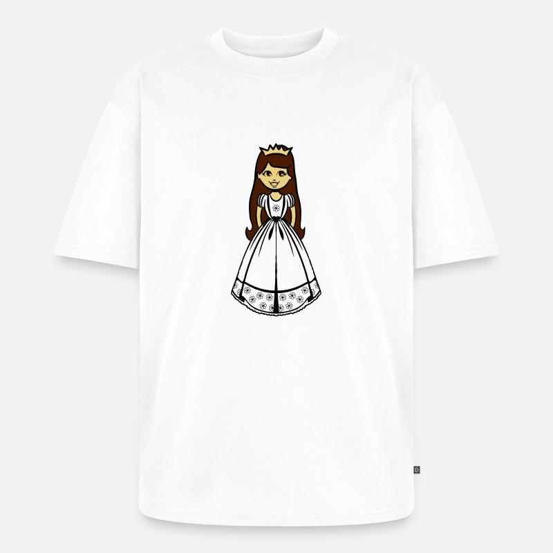Prinzessin Mädchen Kind - Unisex Premium Oversized Bio T-Shirt - Weiß