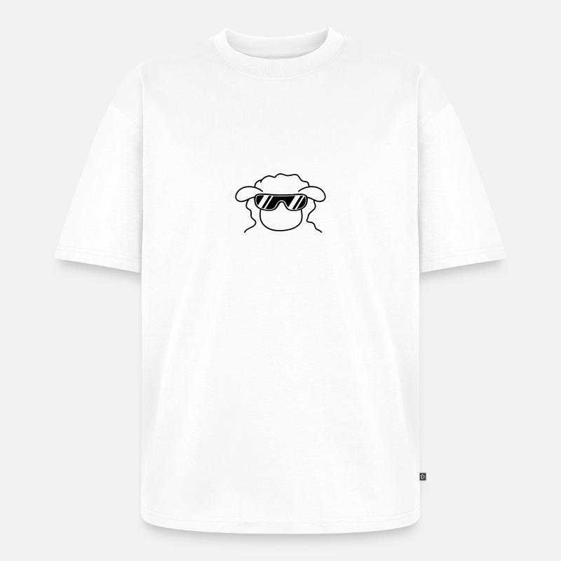 Cool Sheep Head - Unisex Premium Oversized Bio T-Shirt - Weiß