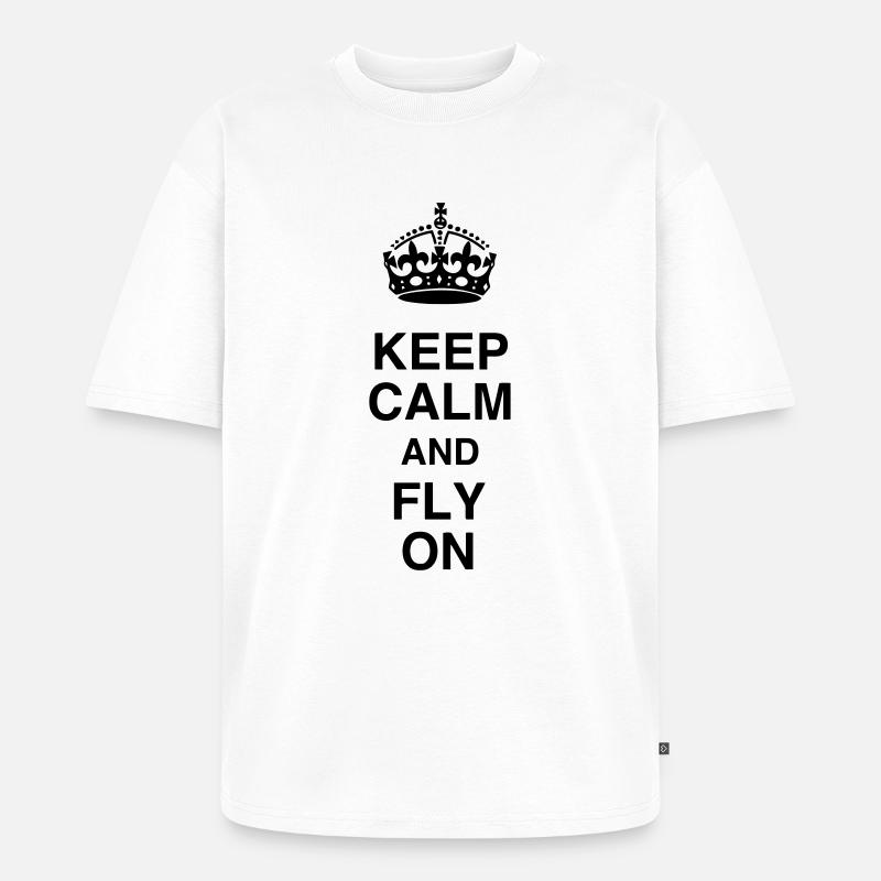 Flugzeug / Luftfahrt / Arbeit / Job - Unisex Premium Oversized Bio T-Shirt - Weiß
