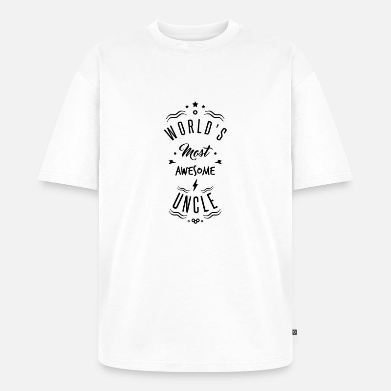 AWESOME UNCLE - Unisex Premium Oversized Bio T-Shirt - Weiß
