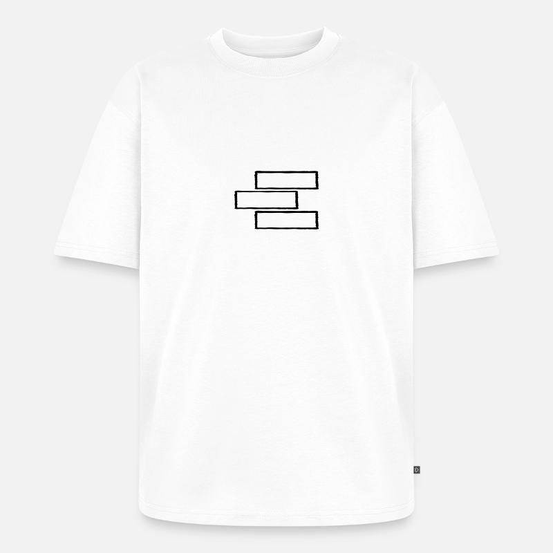 3 rectangular frame - Unisex Premium Oversized Organic T-Shirt - white