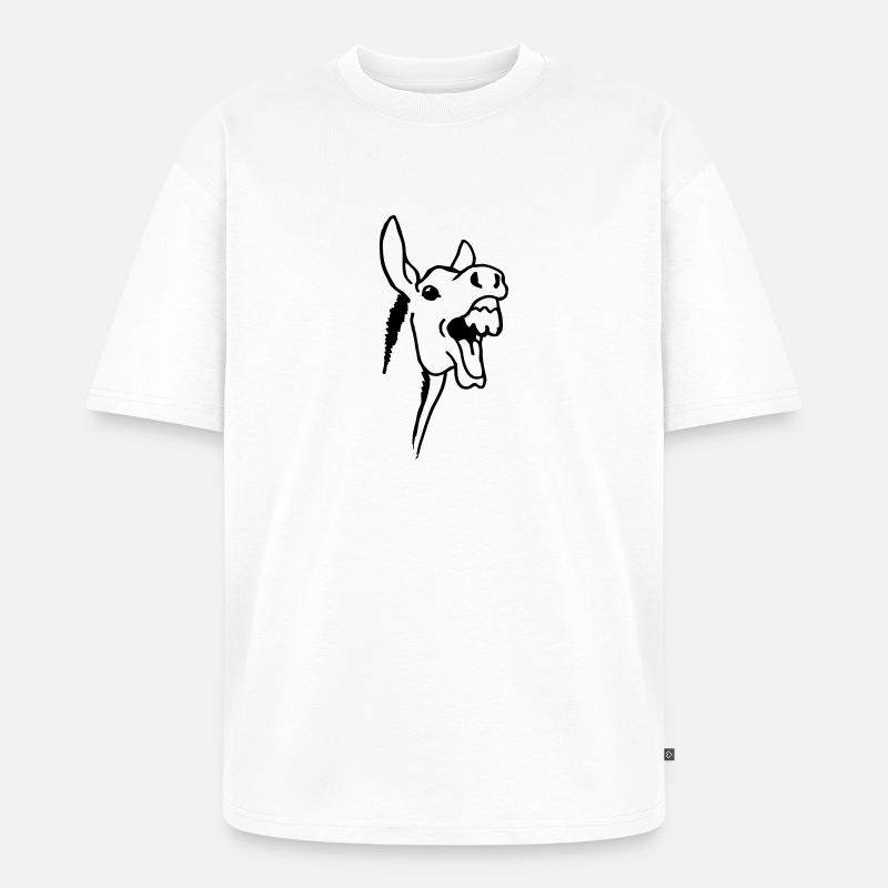 Esel - Unisex Premium Oversized Bio T-Shirt - Weiß