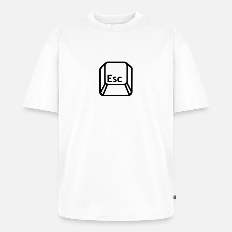 Esc Computer - Unisex Premium Oversized Bio T-Shirt - Weiß