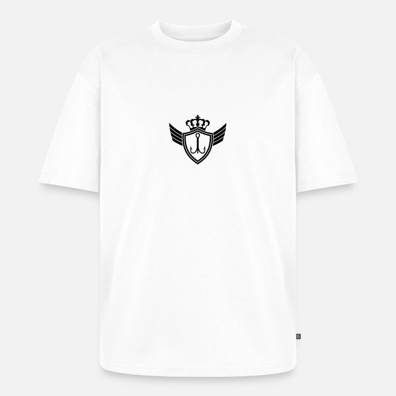 Fishhook Blazon - T-shirt Premium bio oversize Unisexe - blanc