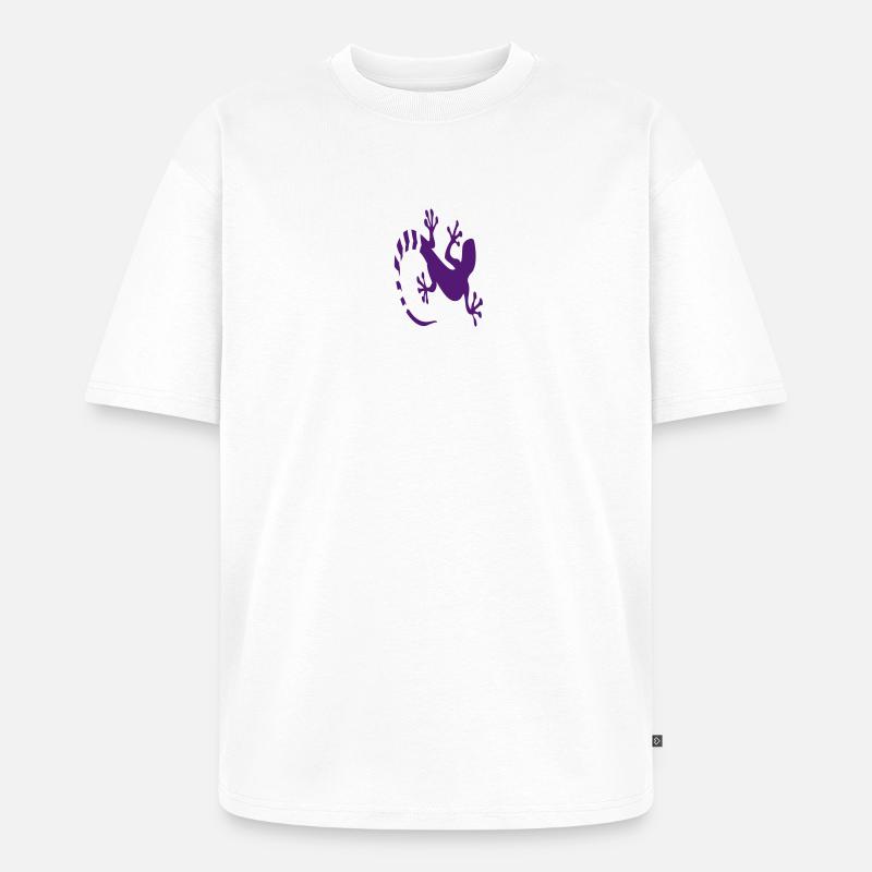 echse - lizard - Unisex Premium Oversized Bio T-Shirt - Weiß