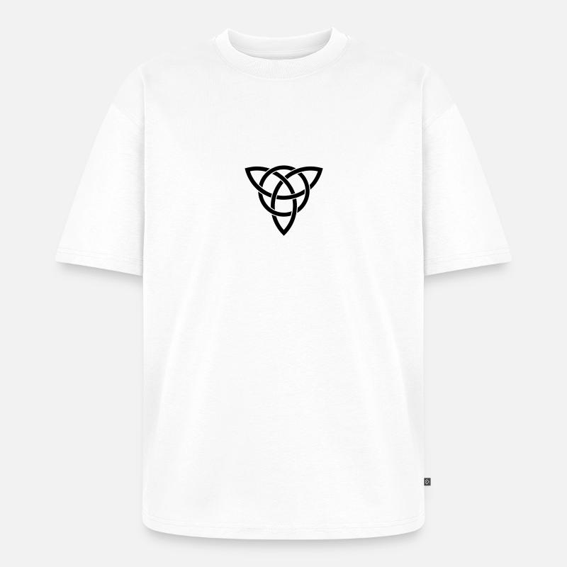 triquetra - T-shirt Premium bio oversize Unisexe - blanc