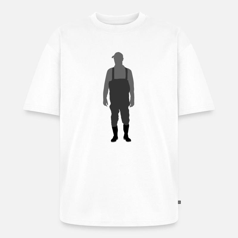 Wadden Explorer – Schlammwanderer - Unisex Premium Oversized Bio T-Shirt - Weiß