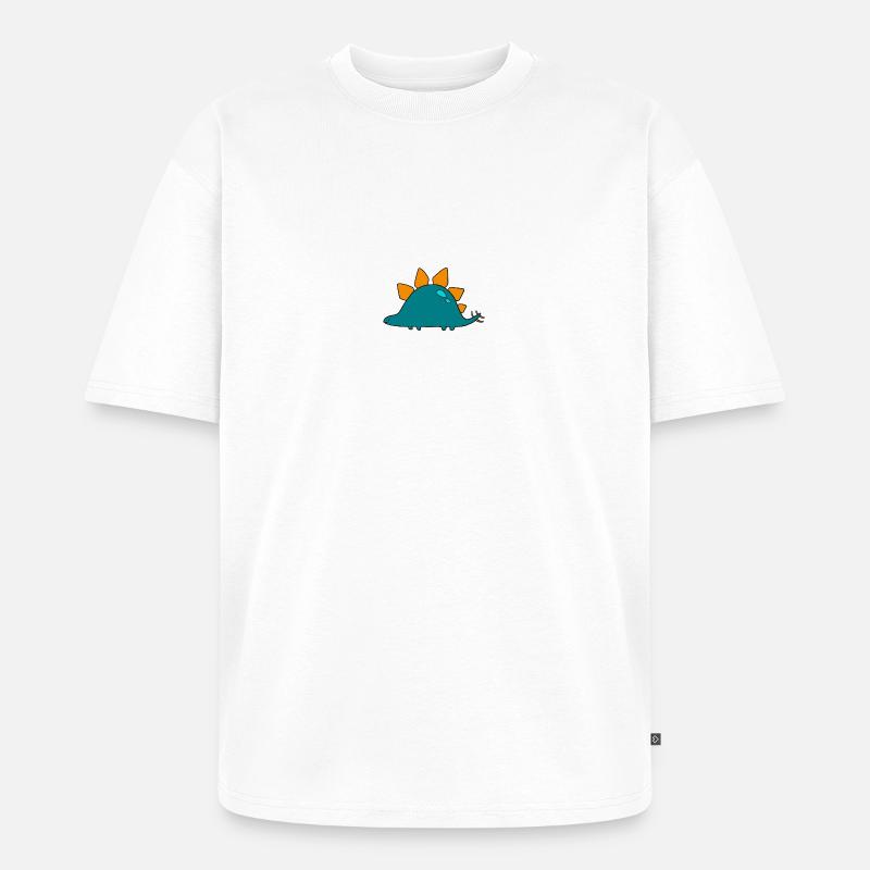 Stegosaurus - Unisex Premium Oversized Bio T-Shirt - Weiß