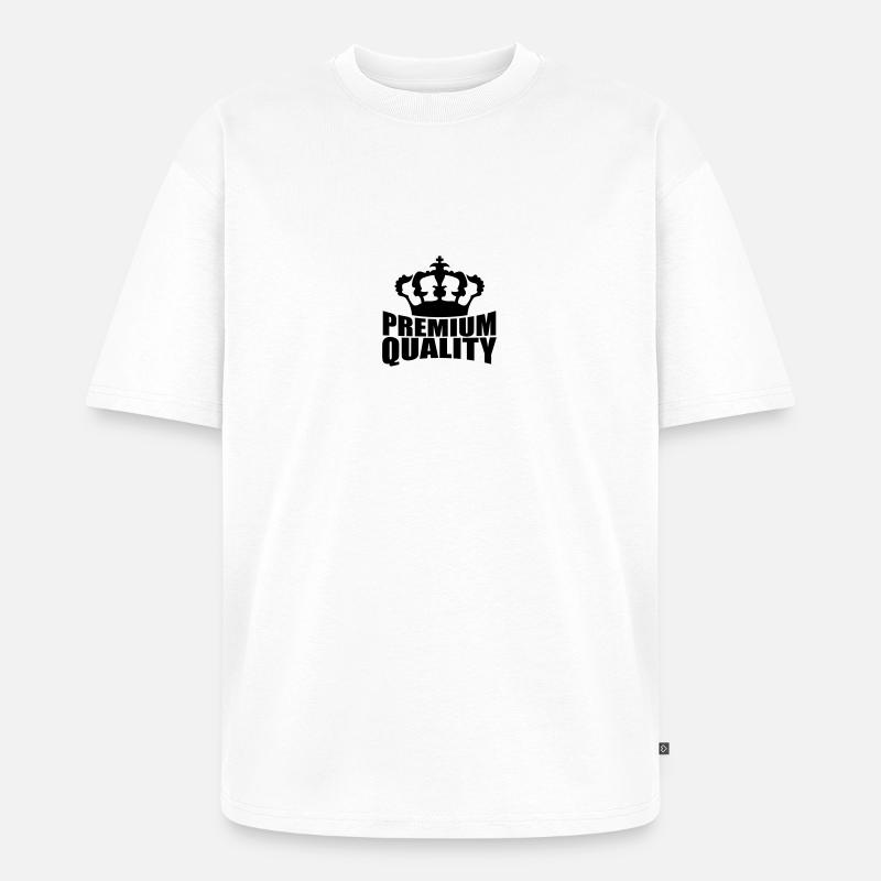Premium Quality Crown Design - Unisex Premium Oversized Bio T-Shirt - Weiß