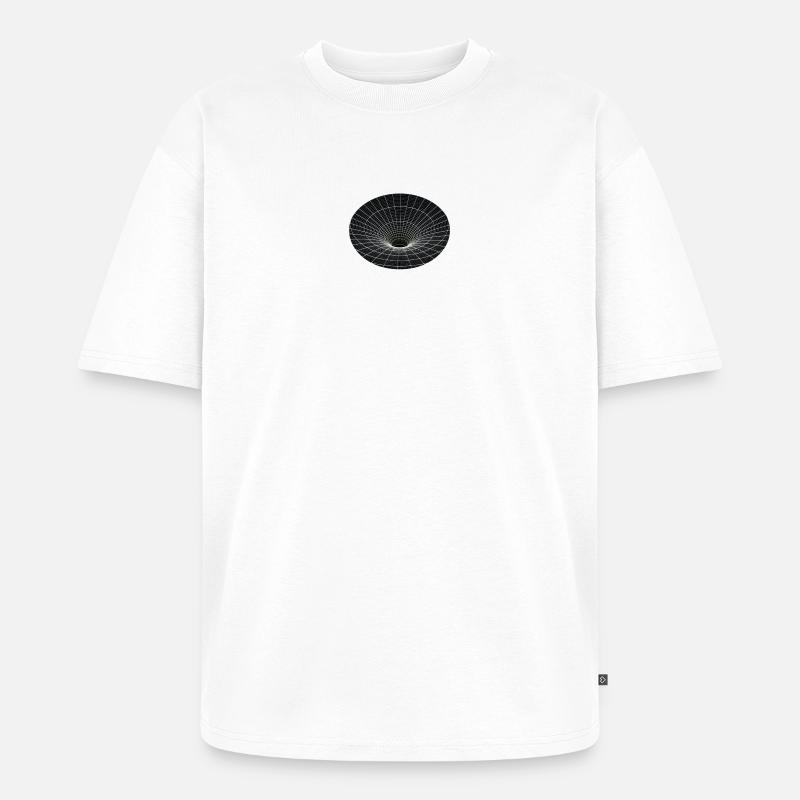 Vortex-Gitter Wurmloch - Unisex Premium Oversized Bio T-Shirt - Weiß