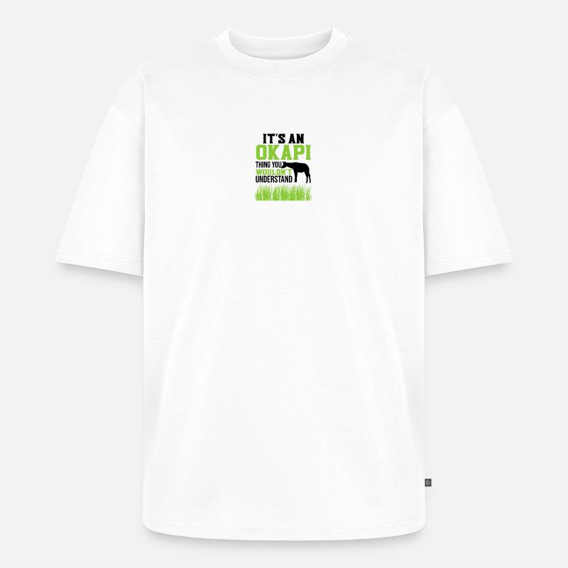 Ist ein Okapi - Unisex Premium Oversized Bio T-Shirt - Weiß