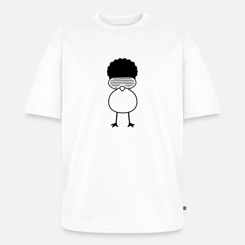 Funky Chick - Unisex Premium Oversized Bio T-Shirt - Weiß