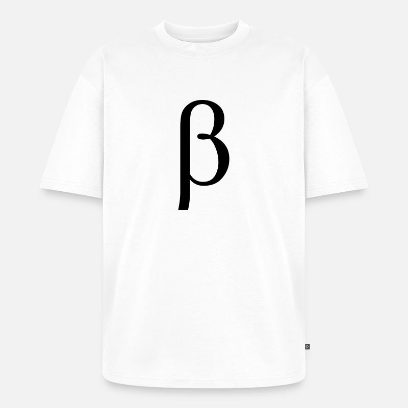 Beta - Unisex Premium Oversized Bio T-Shirt - Weiß