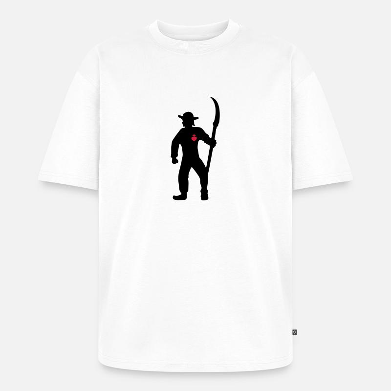 Bauer Bauer aus der Vendée - Unisex Premium Oversized Bio T-Shirt - Weiß