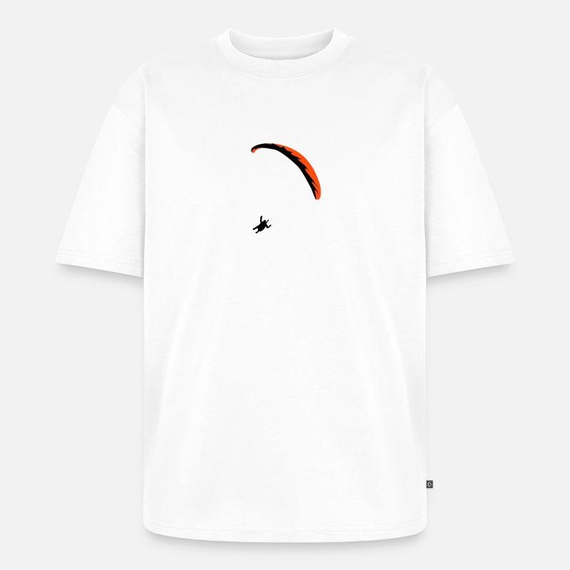 Gleitschirm Praglider - Unisex Premium Oversized Bio T-Shirt - Weiß