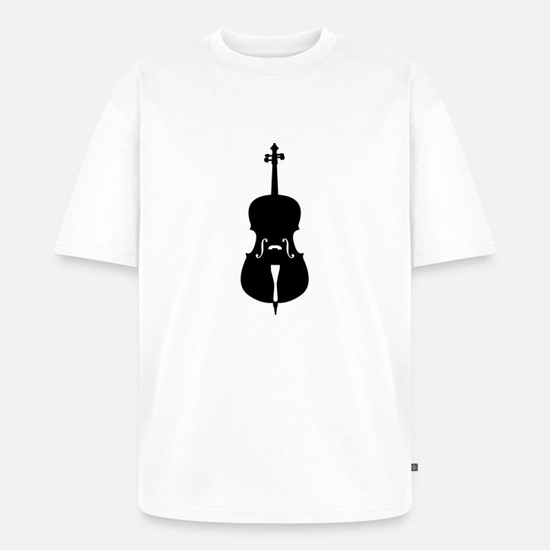cello - Unisex Premium Oversized Bio T-Shirt - Weiß