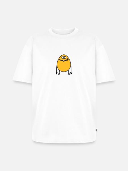Egg Monster - Unisex Premium Oversized Organic T-Shirt - white
