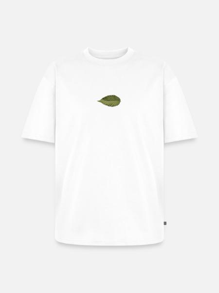 Leaf Structure Olive Green Pattern - Unisex Premium Oversized Organic T-Shirt - white