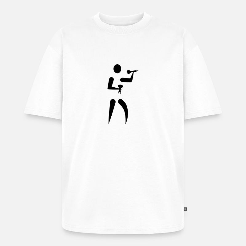 Darts - Unisex Premium Oversized Bio T-Shirt - Weiß