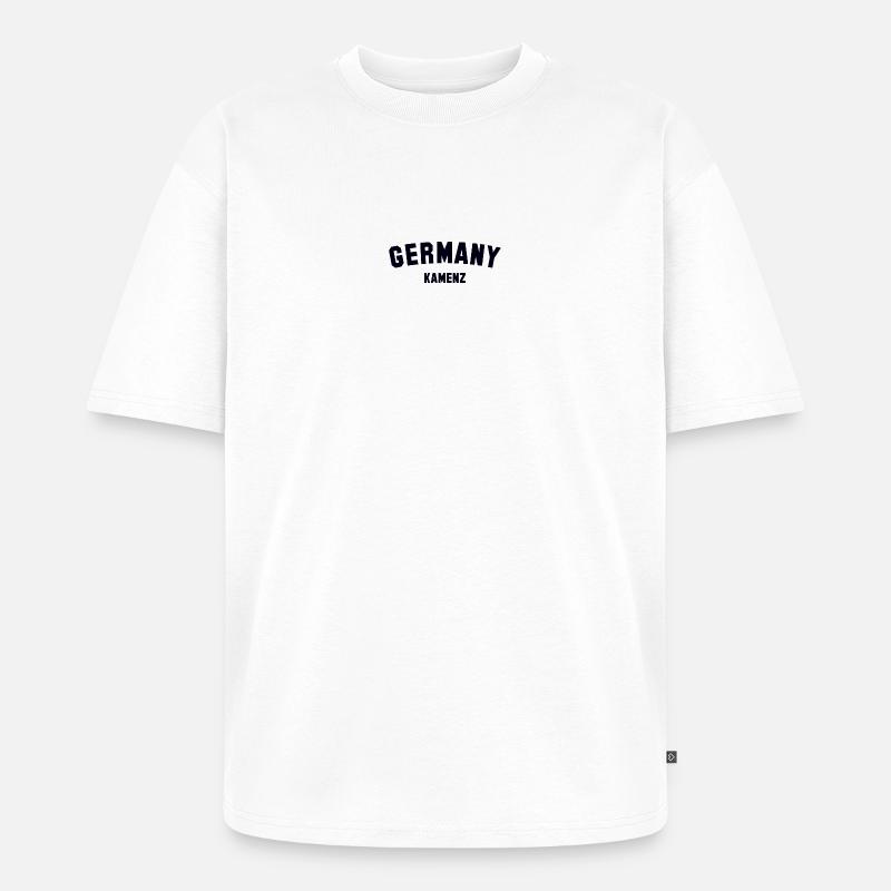 KAMENZ - T-shirt Premium bio oversize Unisexe - blanc