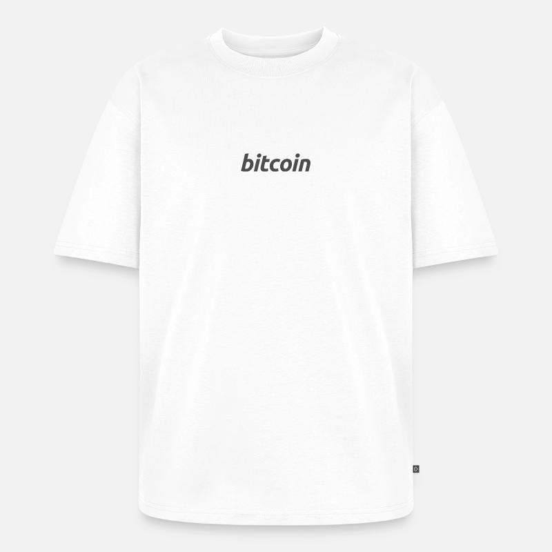 bitcoin Logo - Unisex Premium Oversized Bio T-Shirt - Weiß