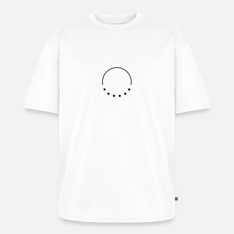 Stars Frame Design - Unisex Premium Oversized Bio T-Shirt - Weiß