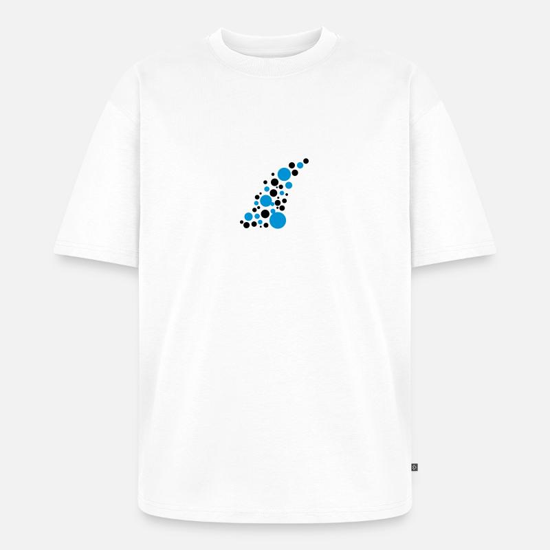 Points de Circle pattern design - T-shirt Premium bio oversize Unisexe - blanc