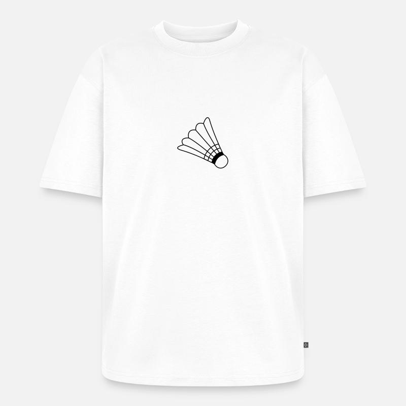 Badminton - Unisex Premium Oversized Bio T-Shirt - Weiß